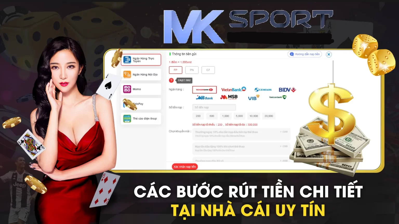 Rút tiền Mksports 